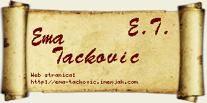 Ema Tacković vizit kartica